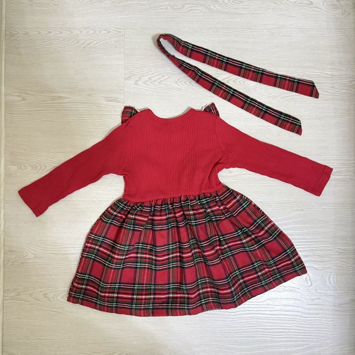 Новогоднее платье для девочки, красное, Yangi Yil koylagi qizil rangda