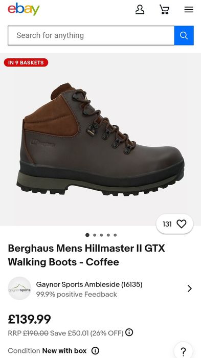 Ghete bărbați Berghaus nr 42 sau 26cm Gore tex