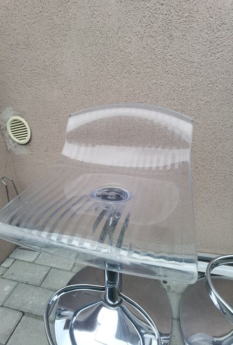 Scaune de bar transparent Aria cu defecte