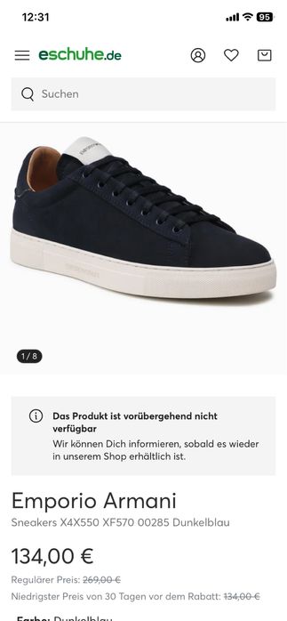 Pantofi Emporio Armani navy marimea 40