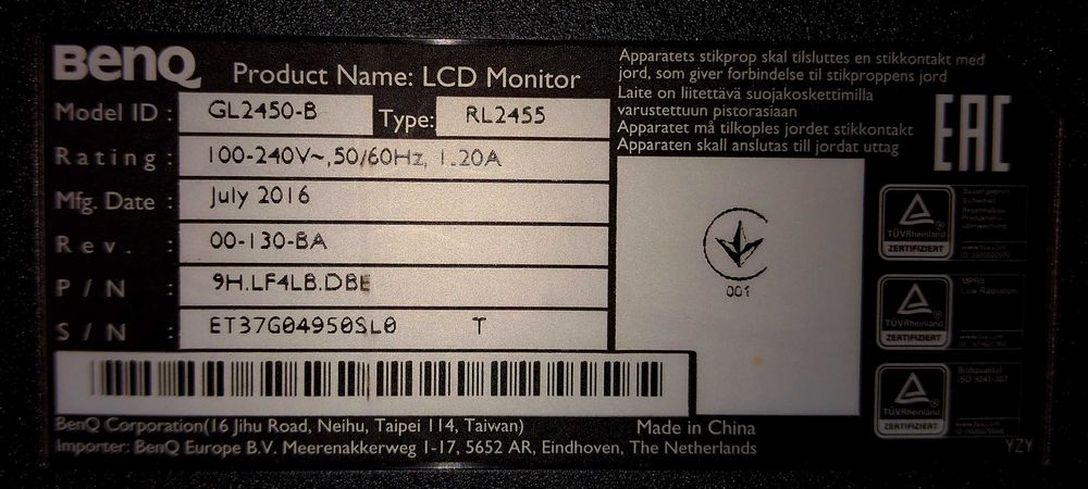 Monitor Benq 24"