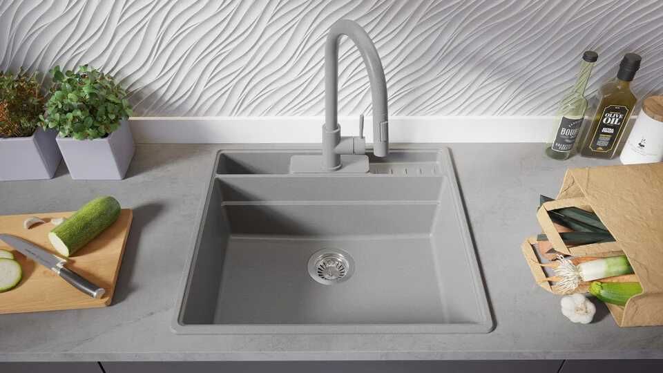 Сева кухненска мивка от гранит Ню Йорк 60 Multispace 580 x 530 мм