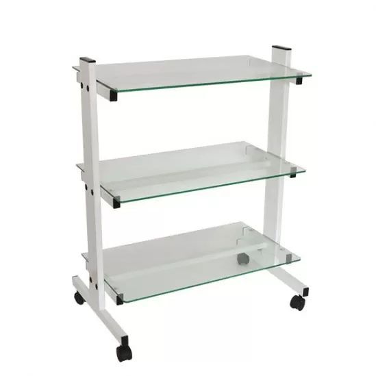 Практична козметична количка със стъклени рафтове - стилна и елегантна