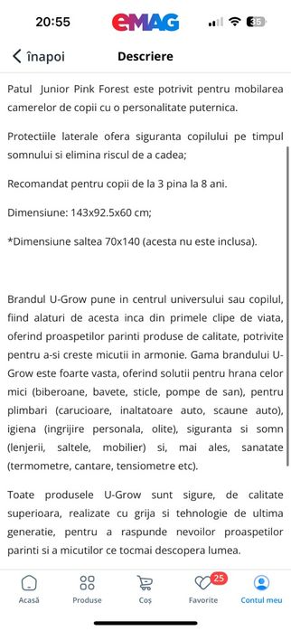 Pun în vânzare pat copii nou