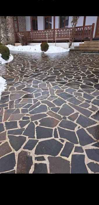 piatra naturală de munte pavaje Alei pietonale Garduri Soclu Stâlpi