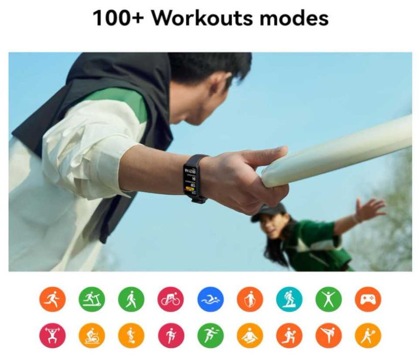 Фитнес гривна Huawei Band 8, монитор на здраве, цвят: розов