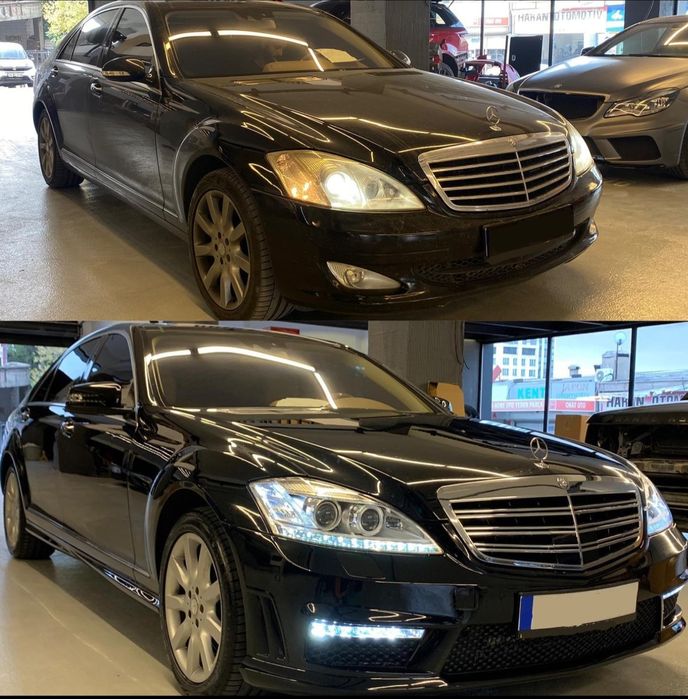 W221 Facelift S63 S65AMG пакет предна броня задна прагове накрайници
