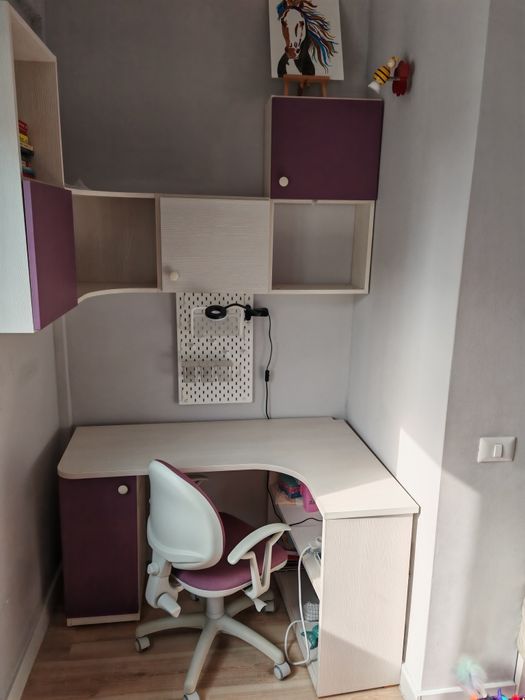 Ansamblu Birou Curb și Etajere Neoset