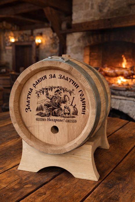 Бурета , безплатна доставка с "Ин Тайм" бъчви, гравирани нови от дъб.