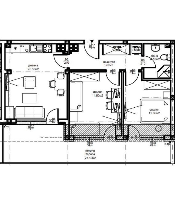 Продава се Тристаен апартамент в София, Банишора - 110 кв.м за 1364 €/кв.м - Снимка #3