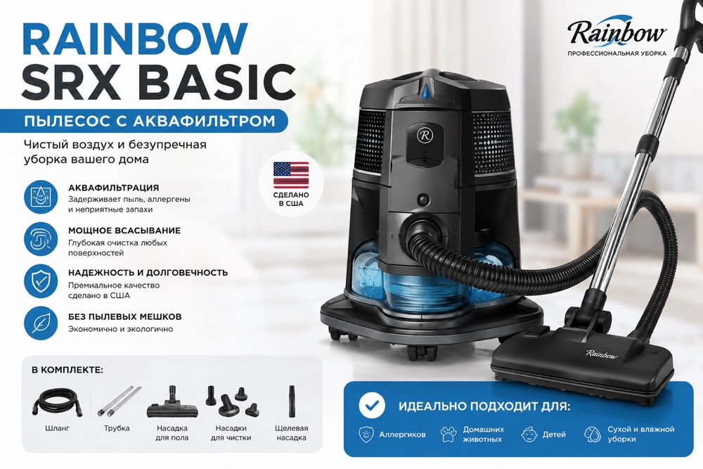 Rainbow SRX Basic | Оригинал | Премиальный пылесос с аквафильтром