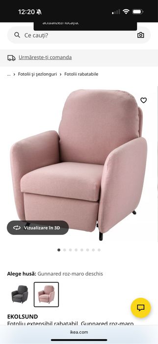 Fotoliu extensibil ikea