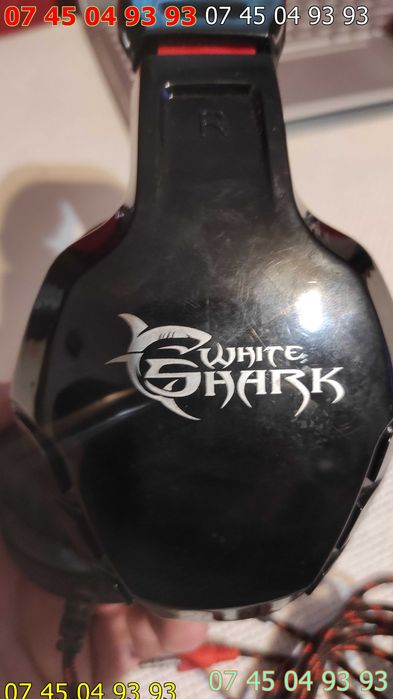 casti profesionale white shark cu microfon perfect functionale
