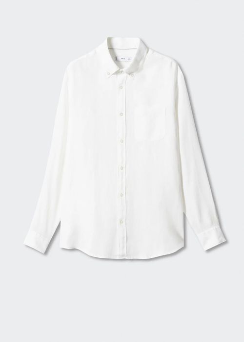 MANGO. 100% лён. Белая рубашка