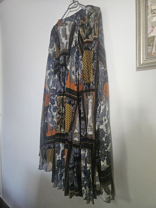 Fusta lunga, ampla material plisat H&M  marime S
