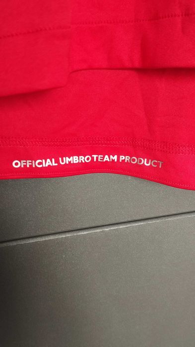 Нова UMBRO Футболна блуза с дълъг ръкав червен цвят, размер XL