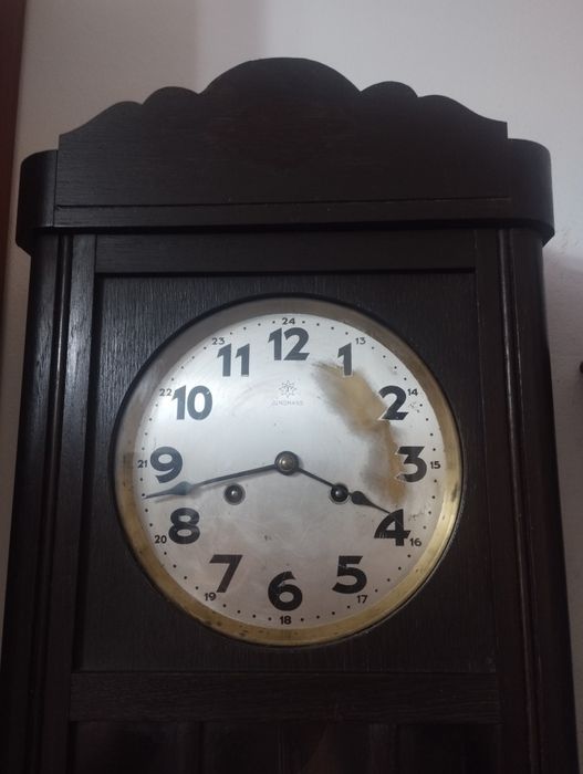 Ceas pendula de perete mecanism nemțesc Junghans cu pendul anii 40