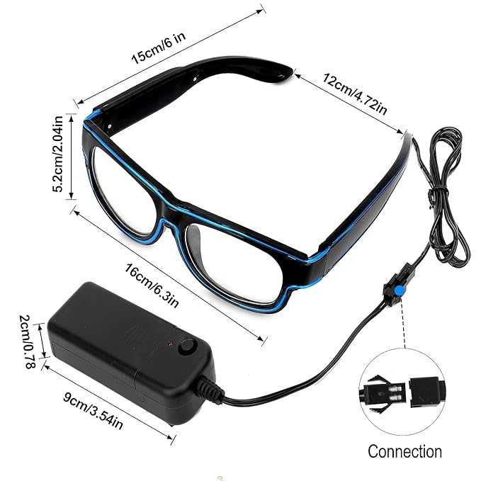 LED очила за косплей  клуб парти. 3 режима на светене