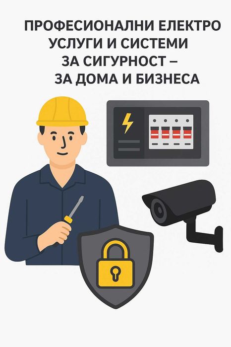 Електротехник, ел. инсталации, видеонаблюдение, СОТ системи и аларми