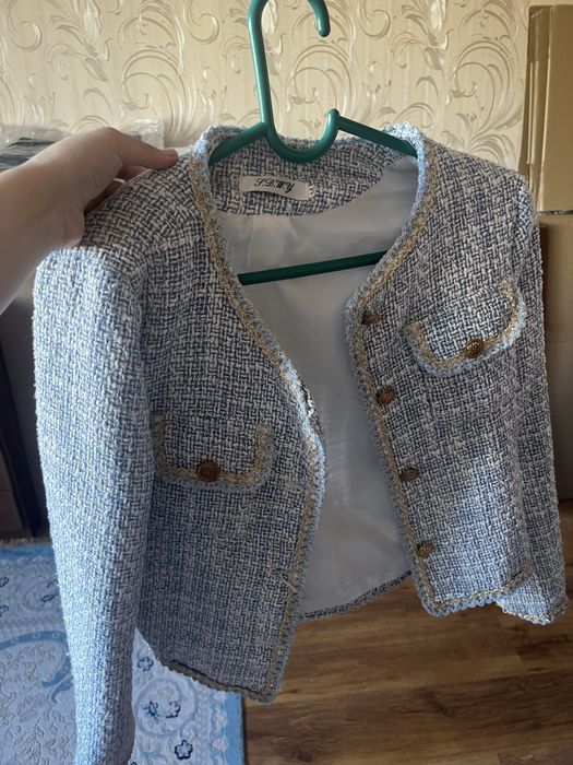 Твидовый Пиджак  теплый размер м