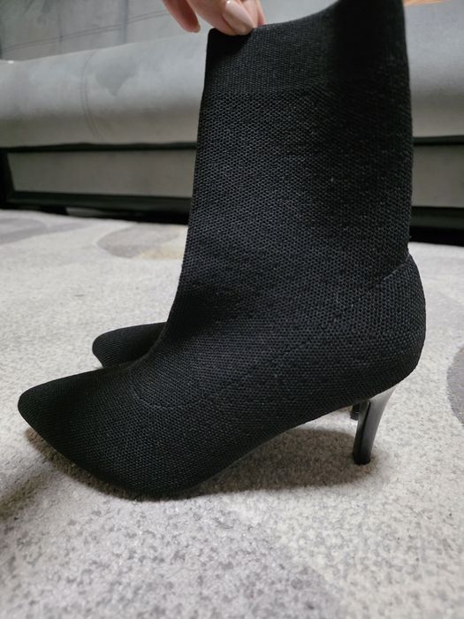 Черни дамски боти тип чорап 38 номер