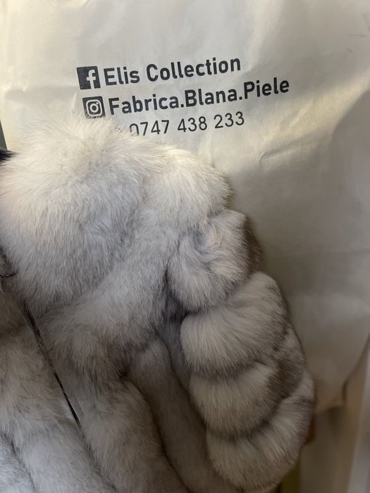 Haina scurta de blana naturala