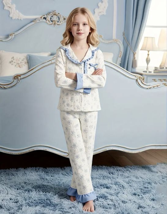 Муслиновая пижама для девочки 8–9 лет