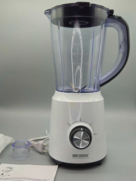 Блендер Home Essentials 1.5 л / 500W – 2 скорости + Pulse, бял /черен