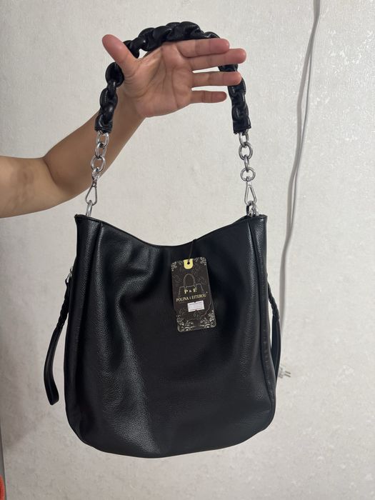 Сумка женская черная кожа