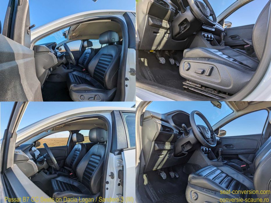 Sistem adaptare scaune de Passat B7 CC pe Logan Sandero 3 III 2020 +