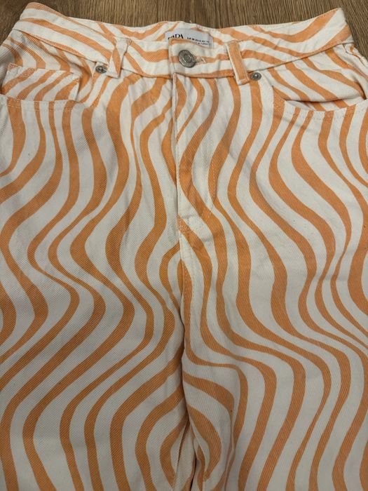 Blugi Zara bej cu maro deschis