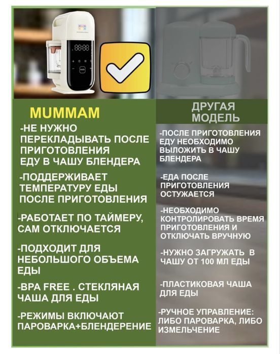 Блендер-пароварка Mummam