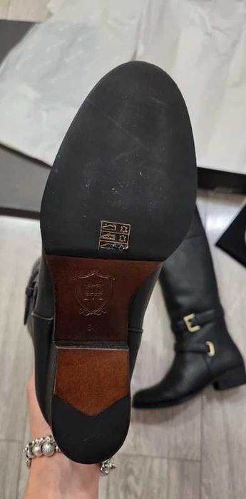 Cizme din piele naturala de calitate, Massimo Dutti, NOI