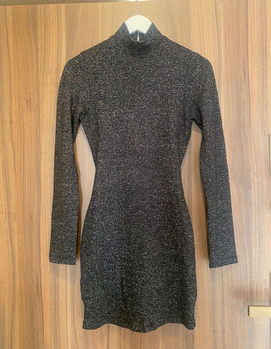 Официална блестяща рокля XS гол гръб