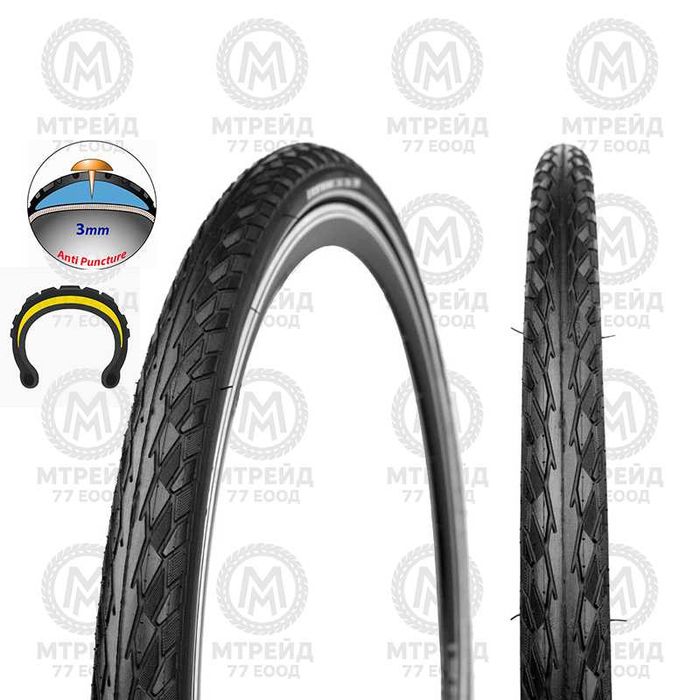 Въшна гума за велосипед LIGHTING (28 x 1.25), Защита от спукване - 3mm