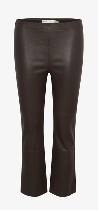 Pantaloni InWear piele naturala ( fina/strech) maro ciocolata Xs