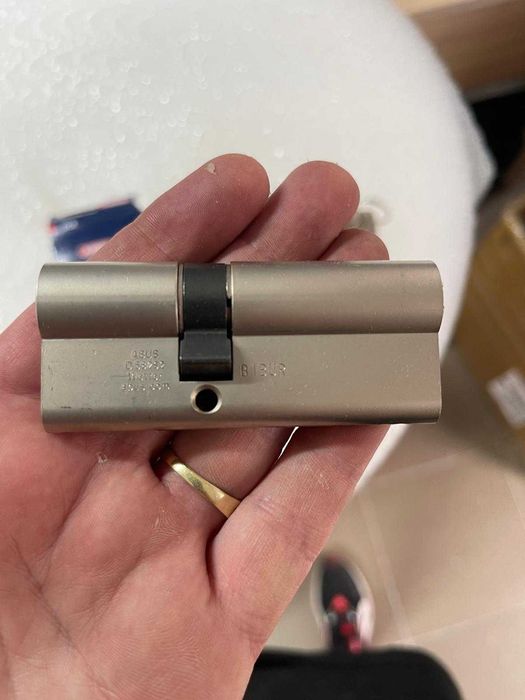 Cilindru Abus Profile D6XNP cu card-cheie și 5 chei, argintiu, 49456