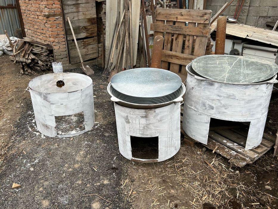 Печь с казаном 100/60/40литр