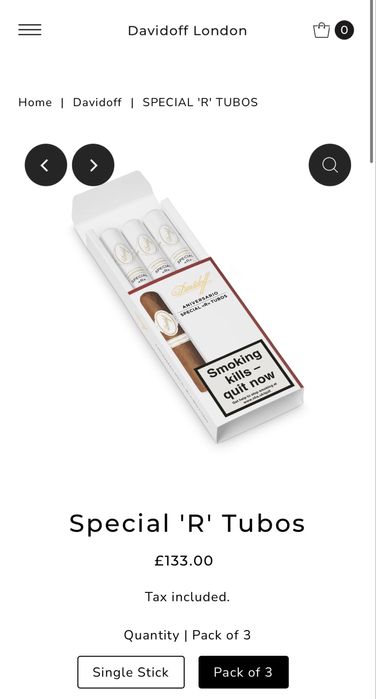 Trabuc Davidoff Primeros/ Nicaragua Robusto / Aniversario Special R