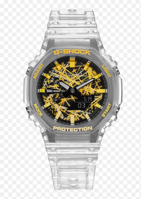 Ceas Sport Casio g shock ga2100 jellyfish celestial Galben  Nou,Garantie 2 ani