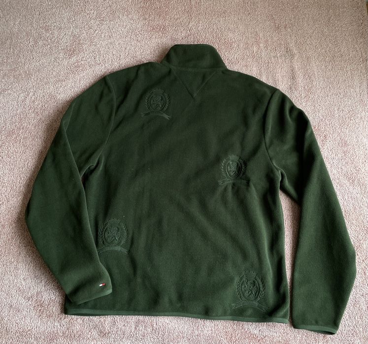 Масленозелен поларен суичър Tommy Hilfiger НОВ