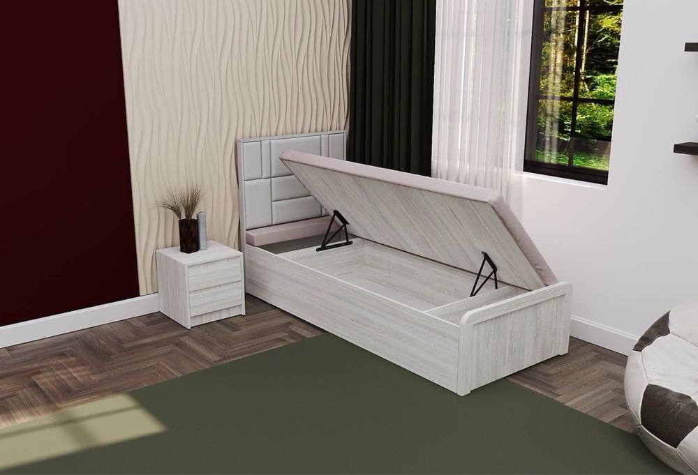 Односпальная кровать. Bir kishilik krovat. Divan