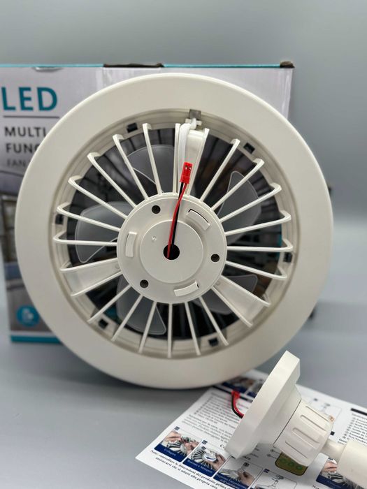 LED вентилаторна лампа 30W с дистанционно, E27 цокъл и функция ароматерапия, два вида