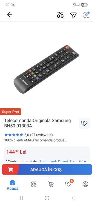 Telecomanda Samsung originala, nouă