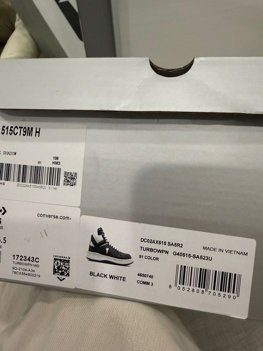 Rick Owens x Converse DRKSHDW TURBOWPN