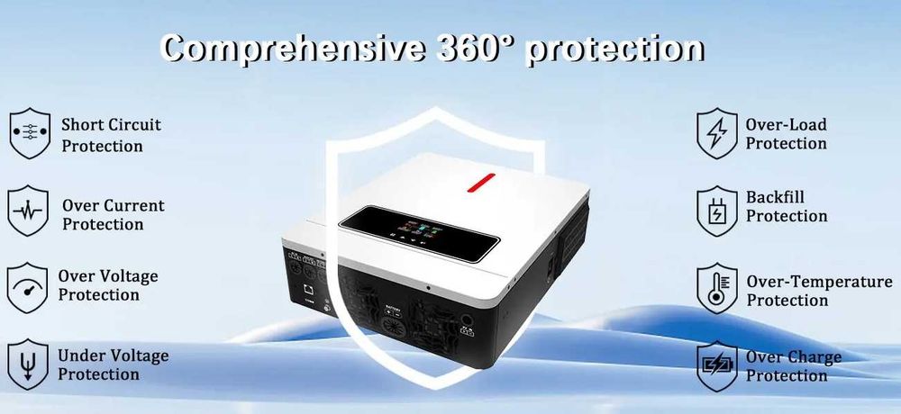 Хибриден соларен инвертор 24v пълна синусоида 24 волта 4200w зарядно