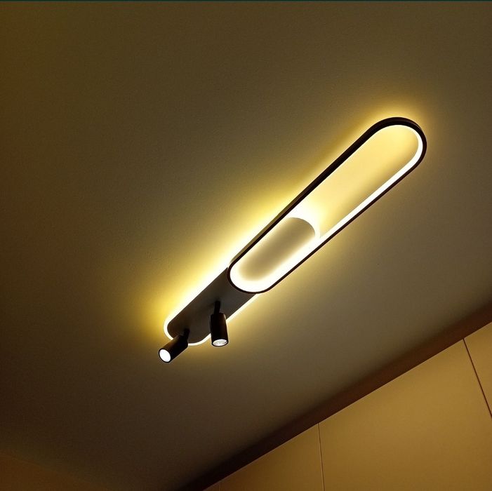 Lustra LED 49W Lumina Rece Calda Neutra 2 Proiectoare Reglabil Acril