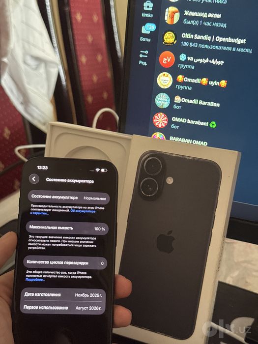 IPHONE 16 / 128 янги!! Отадган жойи бор