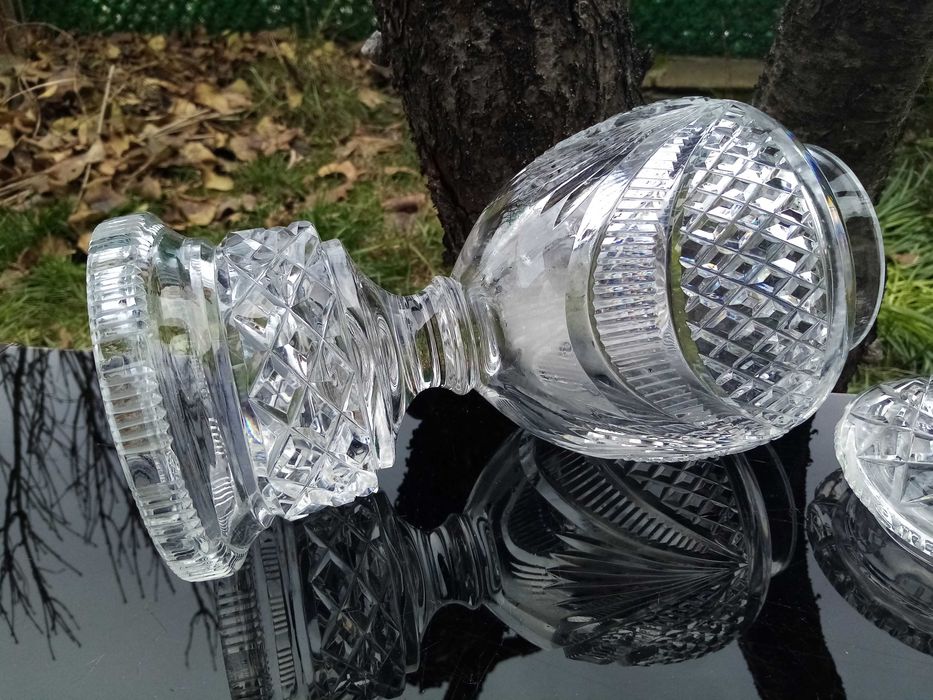 Огромна кристална ваза винтидж