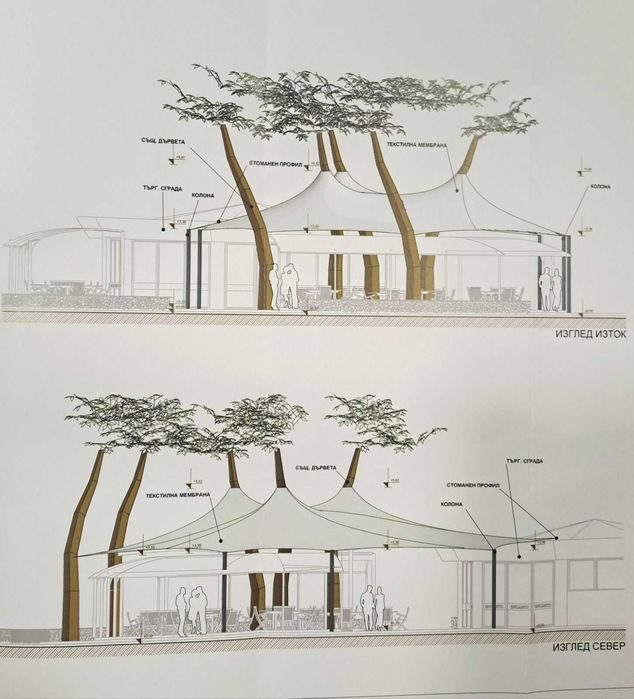 Тента - сенник за засенчване - 220 кв.м.